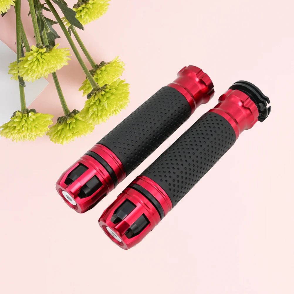 2PCS/Set Motorcycle Hand Rotates Aluminum Alloy To Accelerate The Handle Rubber Sleeve(Red) Handle Sleeve for motorcycle