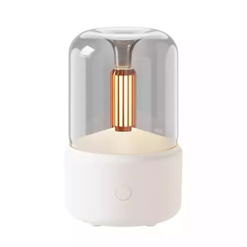 

Mini Candle Light Aroma Diffuser 120ML USB Charging Home Ambience Light Air Humidifier Spray Purifier Ultrasonic Atomization