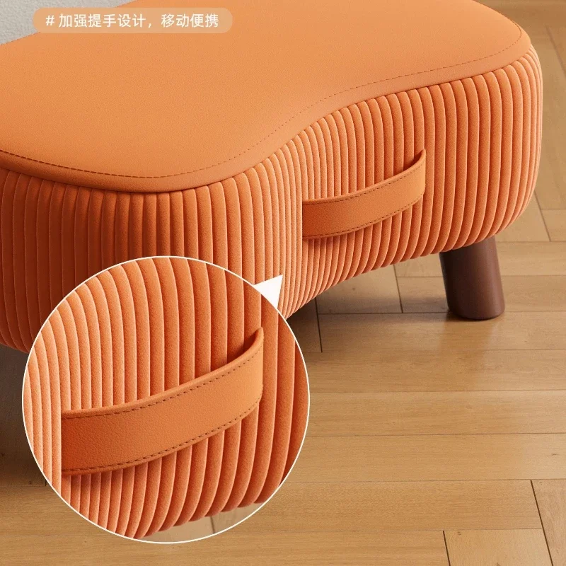 *Small Wood Chair Household Shoe Changing Stool Sofa Living Room Foot Rest Stool Tea Table Children