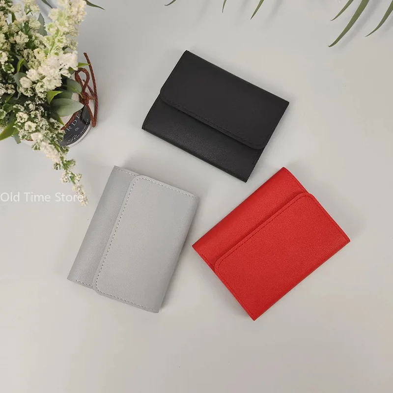 Women Short Wallet Multi-card Bag Mini Pouch Fashion Simple Three Fold Short Clip Female Wallet Portable Lady Coin Purses