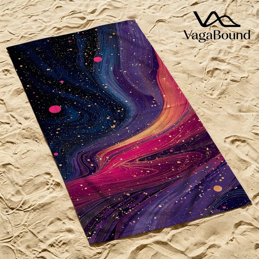 

Cosmic Color Flow Quick Drying Beach Towels Ultra Lightweight Fast-drying Super Absorbent It is a must-have item for summer