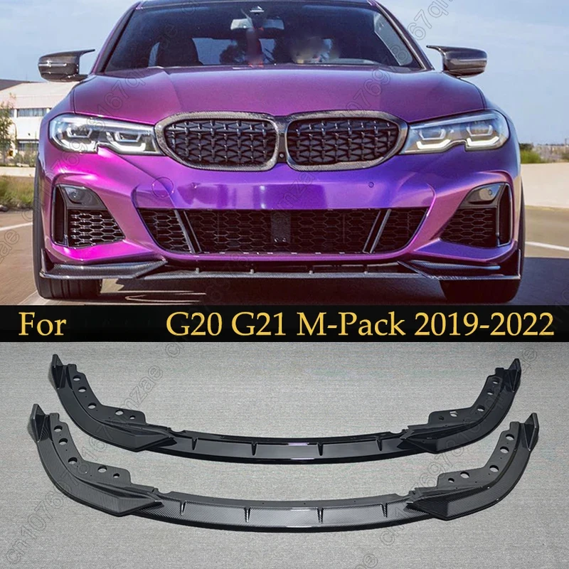 

Front Bumper Sp Lip 3 Series G20 G21 G28 2019-2022 320i 330i M340i Pack Carbon Fiber Look Body Kits Tuning