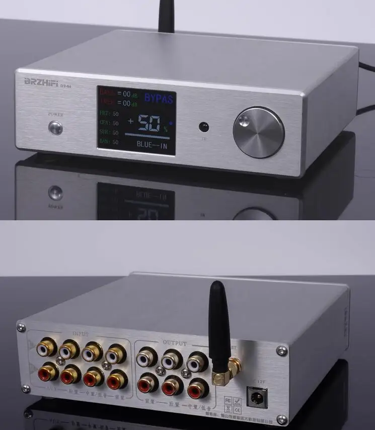 AC3 HIFI Bluetooth5.3 6 channel fully remote control preamplifier amplifier decoder NE5532 opa DC12V input