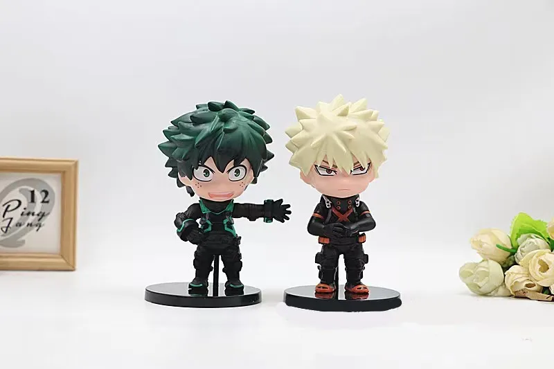 My Hero Academia Anime Figure Cute Deku Figurine Kawaii Midoriya Izuku PVE Model Toys Room Decor Exhibition Collectible for Gift