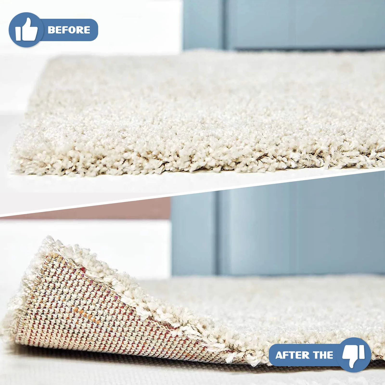 

16Pcs Heavy Duty Reusable Carpet Gripper Double Sided Fixing Sticker Anti Slipping Rug Pad for Vinyl Laminate Floors