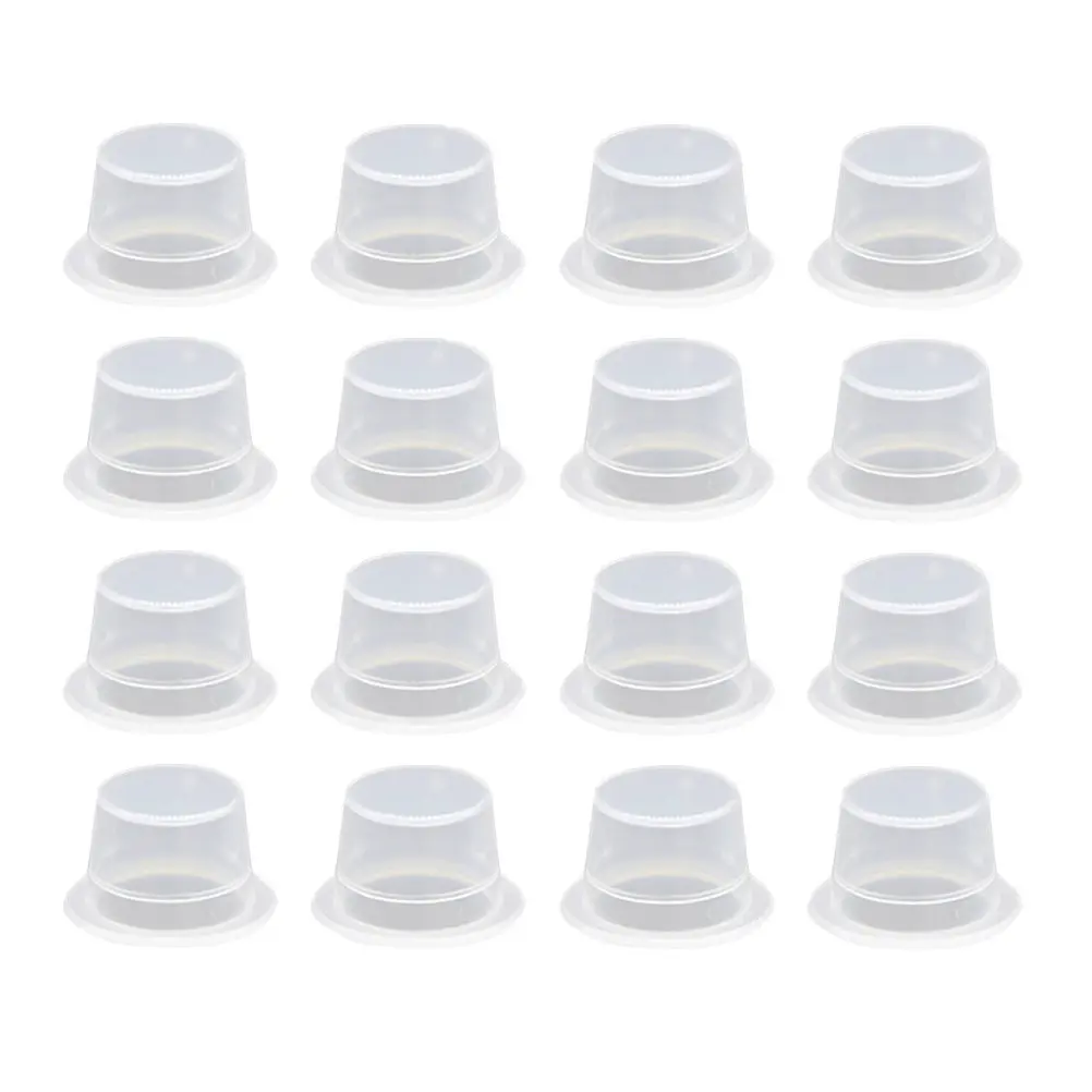 

200Pcs Makeup Ink Cups for Tattooing Pigment Holders Clear Plastic Caps Eyebrow Eyelash Extension Supplies