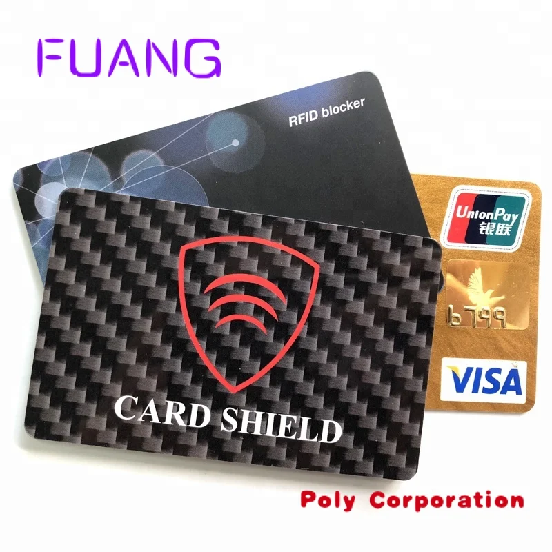 

Custom Anti Skimming Secure Payment RFID Blocker / Debit & Credit Protector RFID Blocking Card