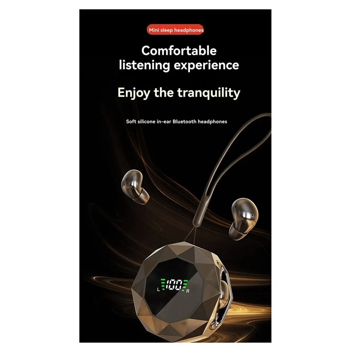 سماعات نوم صغيرة بلوتوث 6.0 سماعات لاسلكية HIFI ستيريو للحد من الضوضاء سماعات أذن أ