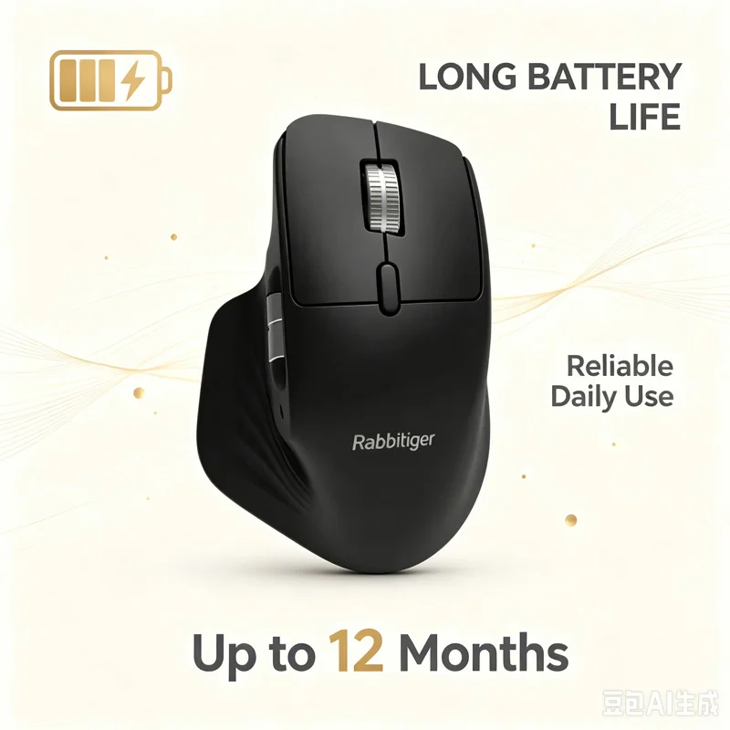 Three-Mode Mouse Ergonomic 2.4GHz Wireless Optical Mice 3 Adjustable DPI 800/1200/1600 6 Buttons For Laptop PC Computer 2026 New