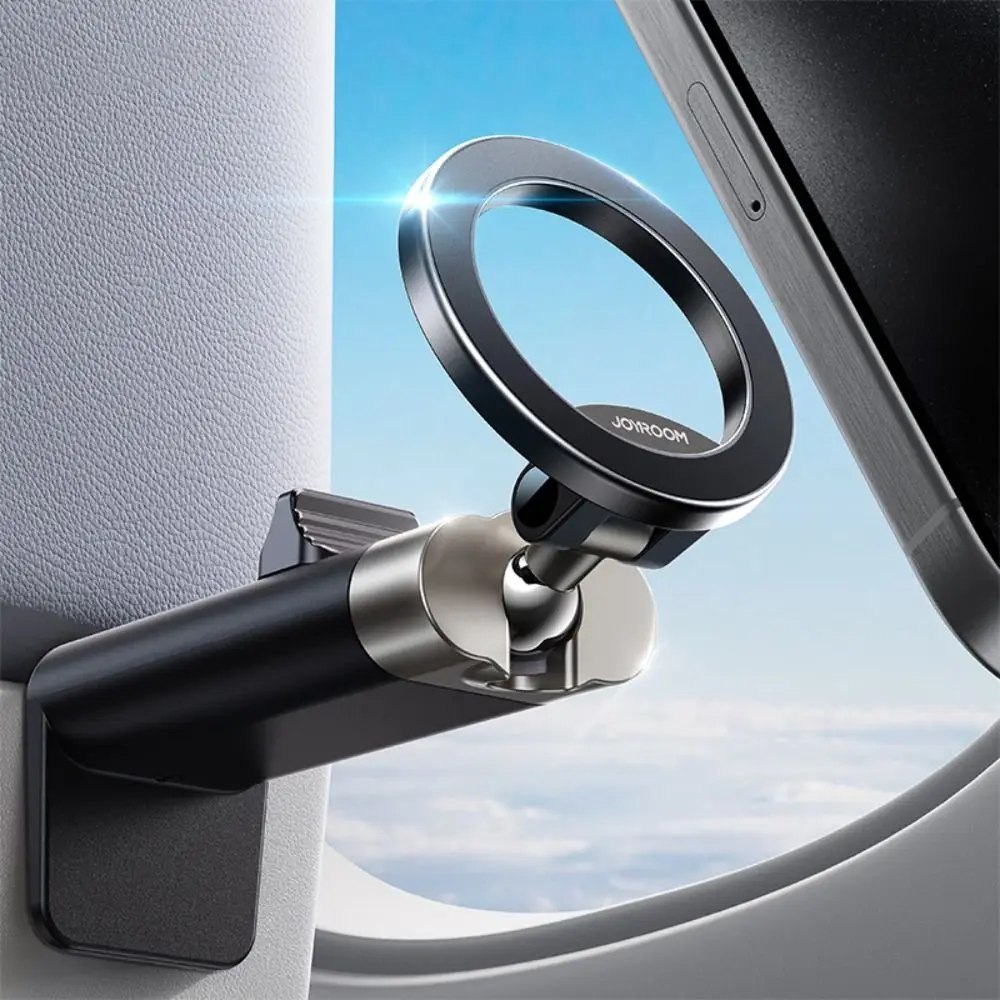 Portable Airplane Phone Mount 360° Rotatable Flexible Angles Phone Holder Foldable Hands-Free Bracket for iPhone 16 15 14 13 12