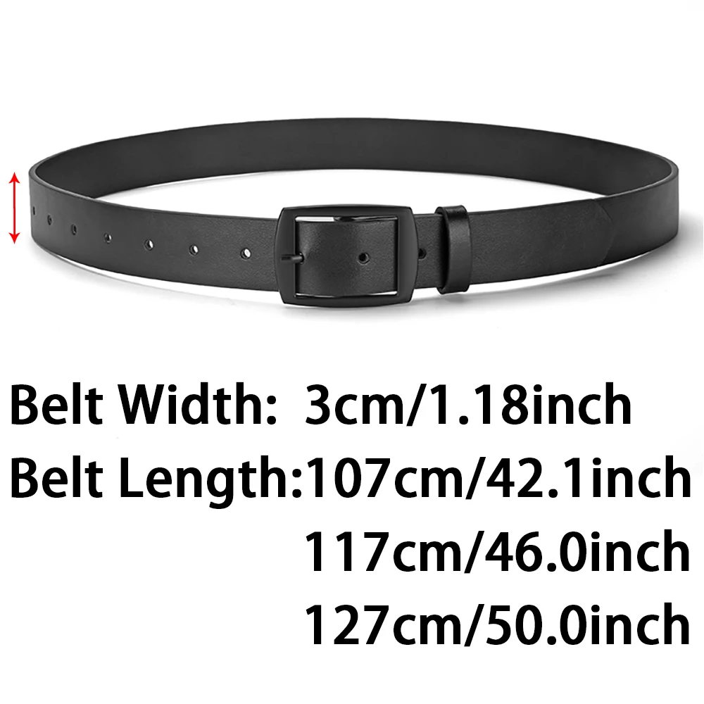 New Luxury Belt for Men PU Leather Belt Metal Pin Buckle High Quality Famous Brand Designer Waist Strap Belt for Jeans Plus Size