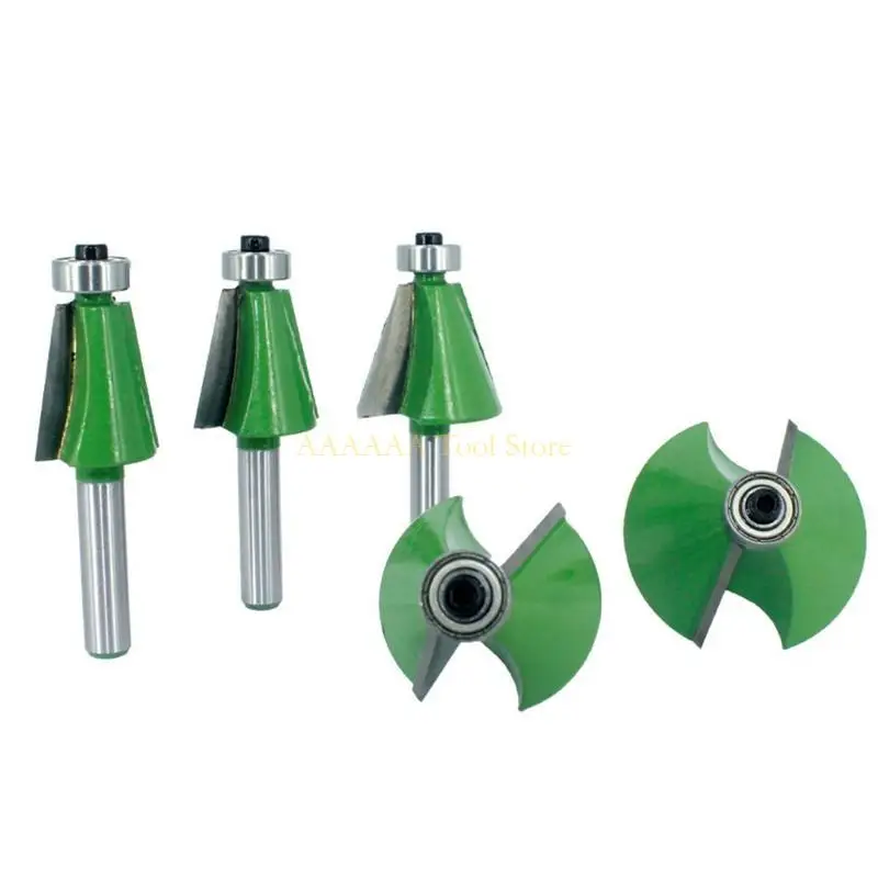 

A2BE 5x 8mm Shank Milling Cutter 11.25 15 22.5 30 45 Degree Chamfer Router Bit Alloy