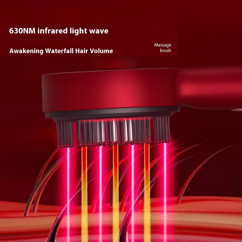 مشط تدليك فروة الرأس الكهربائي من LL لنمو الشعر ومضاد لتساقط الشعر، علاج احترافي باللون الأحمر، فرشاة شعر سحرية، أداة توزيع الزيت #1
