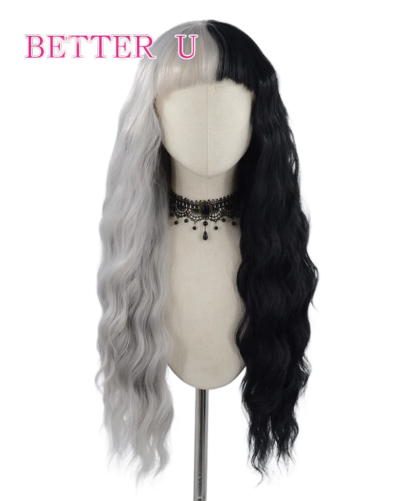 

Sliver Grey/Black Wig 100% Human Hair Lace Front Wig For Women Two Tone Colored 13x4 13x6 Body Wave Human Hair Wig Pre Plucked