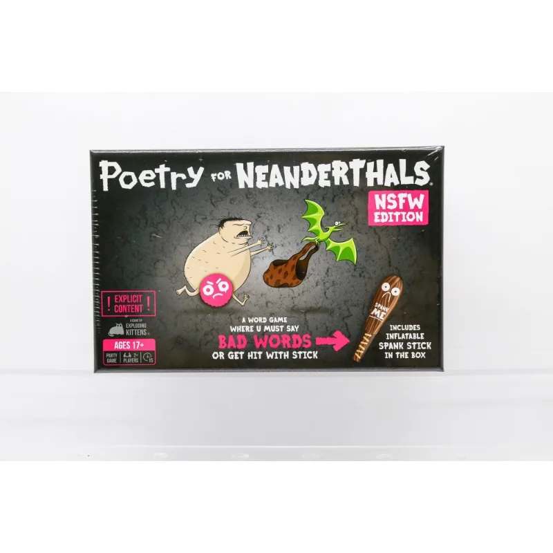 Poesía para Neanderthals NSFW Fiesta de adultos Un juego de palabras Dónde tarjetas divertidas Juegos de mesa U debe decir palabras ruidosas o se golpean con palo