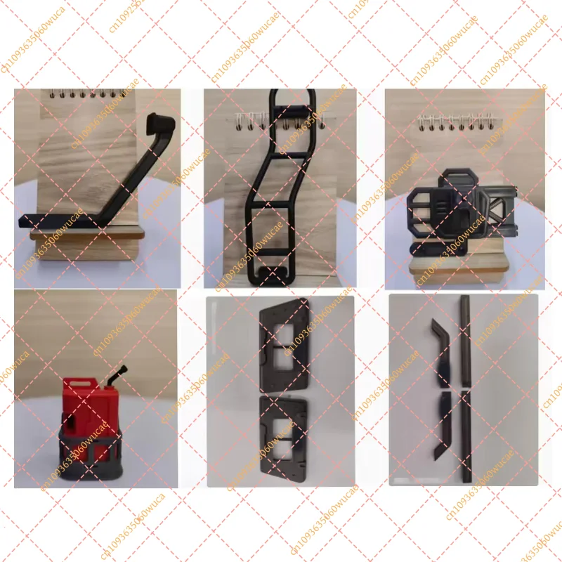 for Yikong YK4107 1/10 Scale Accessories | Snorkel, Oil Can, Window Guards & Rain Visors for RC Crawler Car