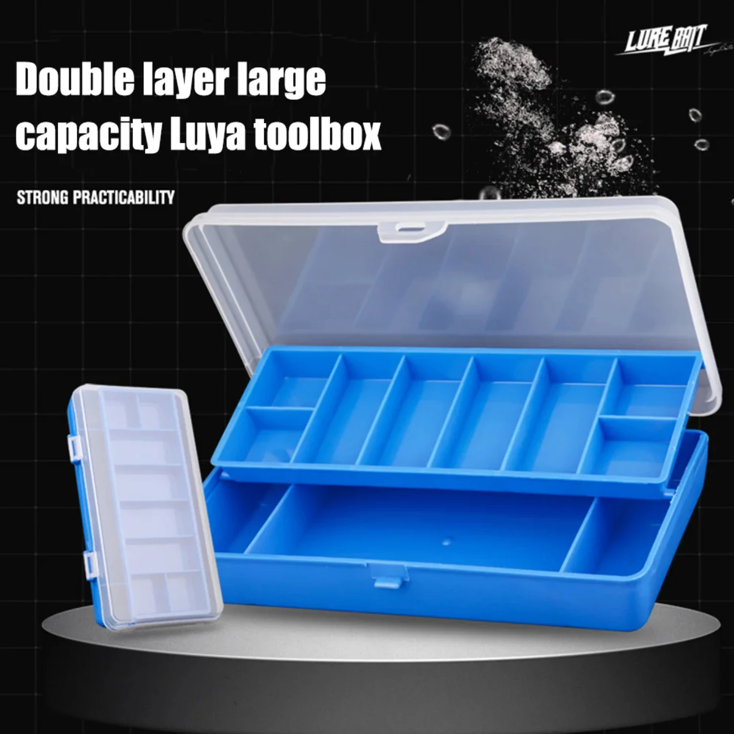 

Double Layer Fishing Box 11 Compartments Bait Lure Hook Organizer Case Container Carp Large Capacity Tackle Accessories