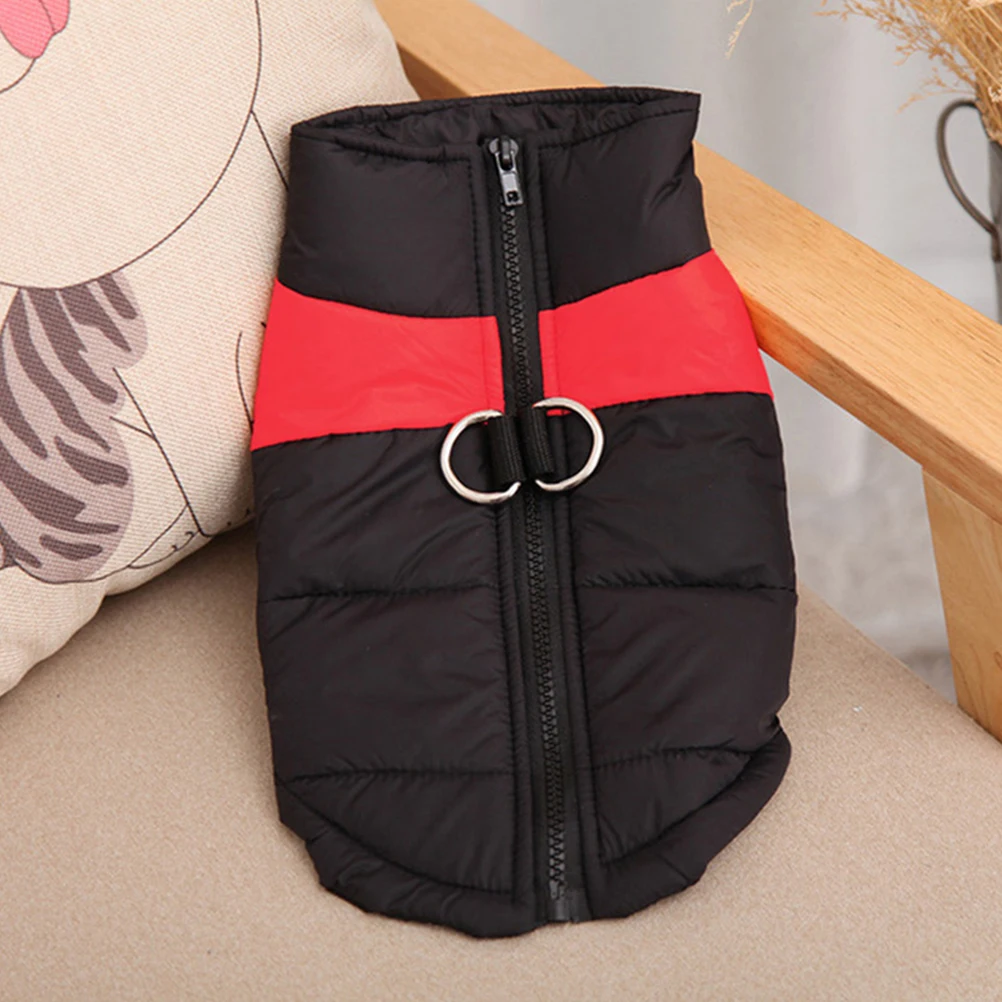 

Dog Vest Winter Warm Ski Coat Waterproof Breathable Zipper Design Metal Rings For Small Large Dogs Red Size S