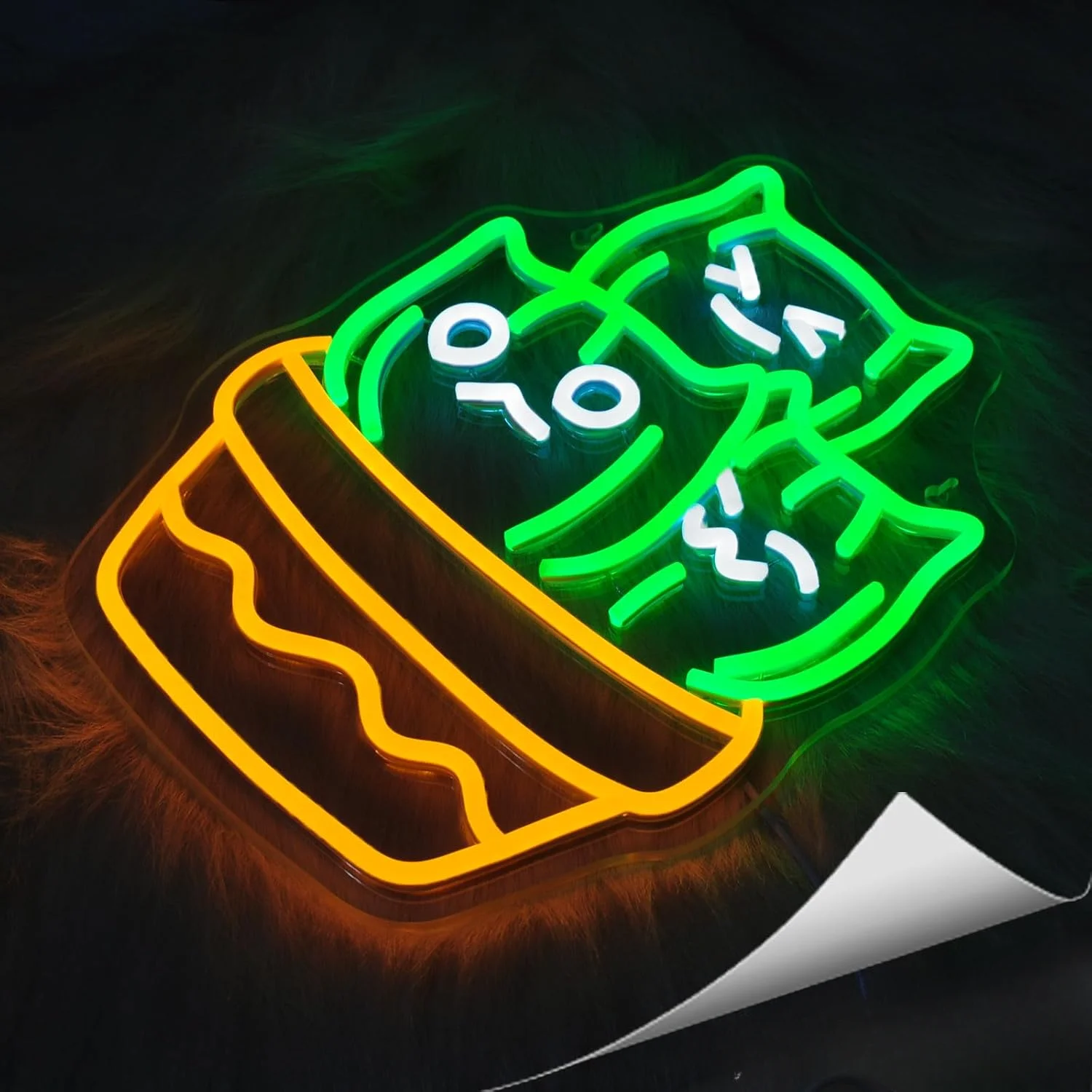 Luz de neón LED de gato Cactus, letrero de neón de gato en maceta, alimentación USB, iluminación ajustable, sala de juegos, hombre, cueva, Bar, fiesta, decoración de cumpleaños