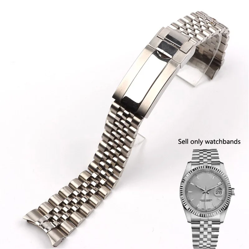 Jubilee Watchband For Rolex Sub GMT Yacht Daytona Watch Strap Luxury 904 Steel Bracelet Mod Parts Replacement Accessories 20mm