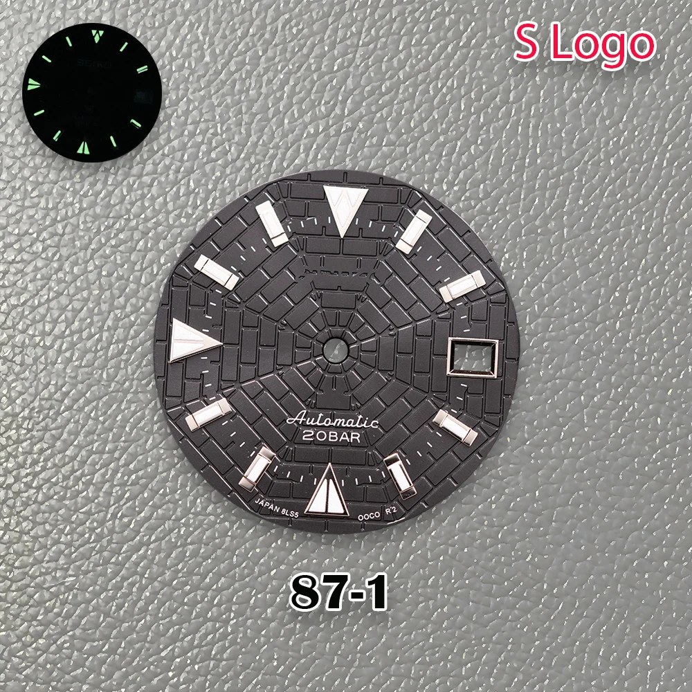 جديد 28.5 مللي متر S شعار أذن البحر غواص الهاتفي الأخضر Noctilucent صالح NH35/NH36/4R حركة المبيعات الساخنة ساعة تعديل الملحقات