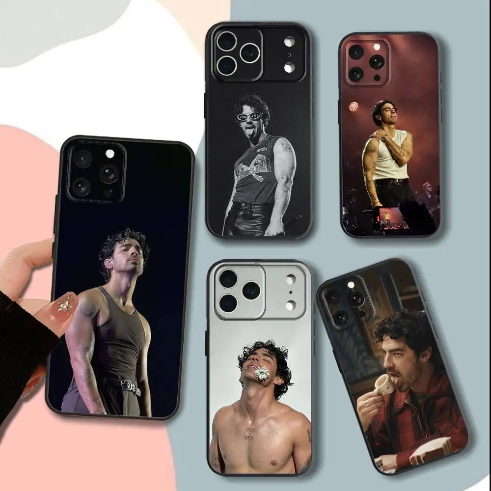 J-JoeS J-Jonas Singer  Phone Case For iPhone 15,13,16,12,11,17,14,Plus,Pro,Max,XS,XR,X,SE,Mini,Soft Silicone Black Cover