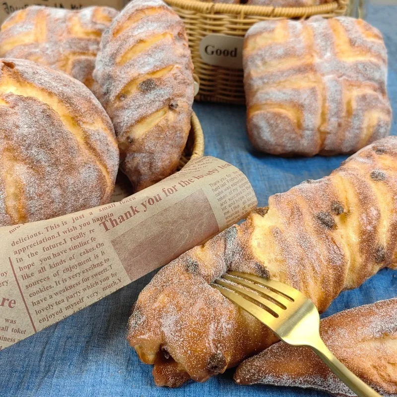 2026 New PU Fake Baguette Artisan Bread Model, Sweet Cute Artificial Food Prop for Bakery Window Decor & Food Photography