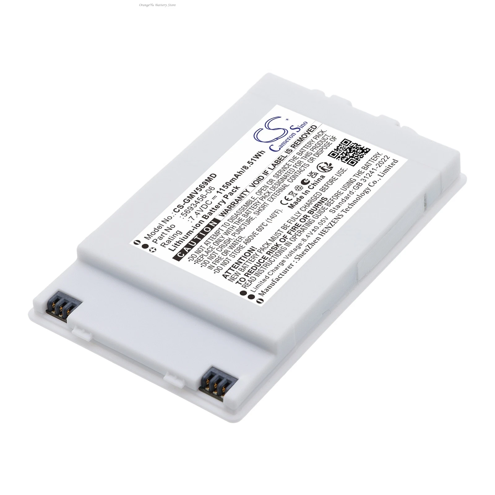 Replacement 7.4V 1150mAh Medical battery 5693456, 5693456-06 for GE Vscan EXTend Ultrasound