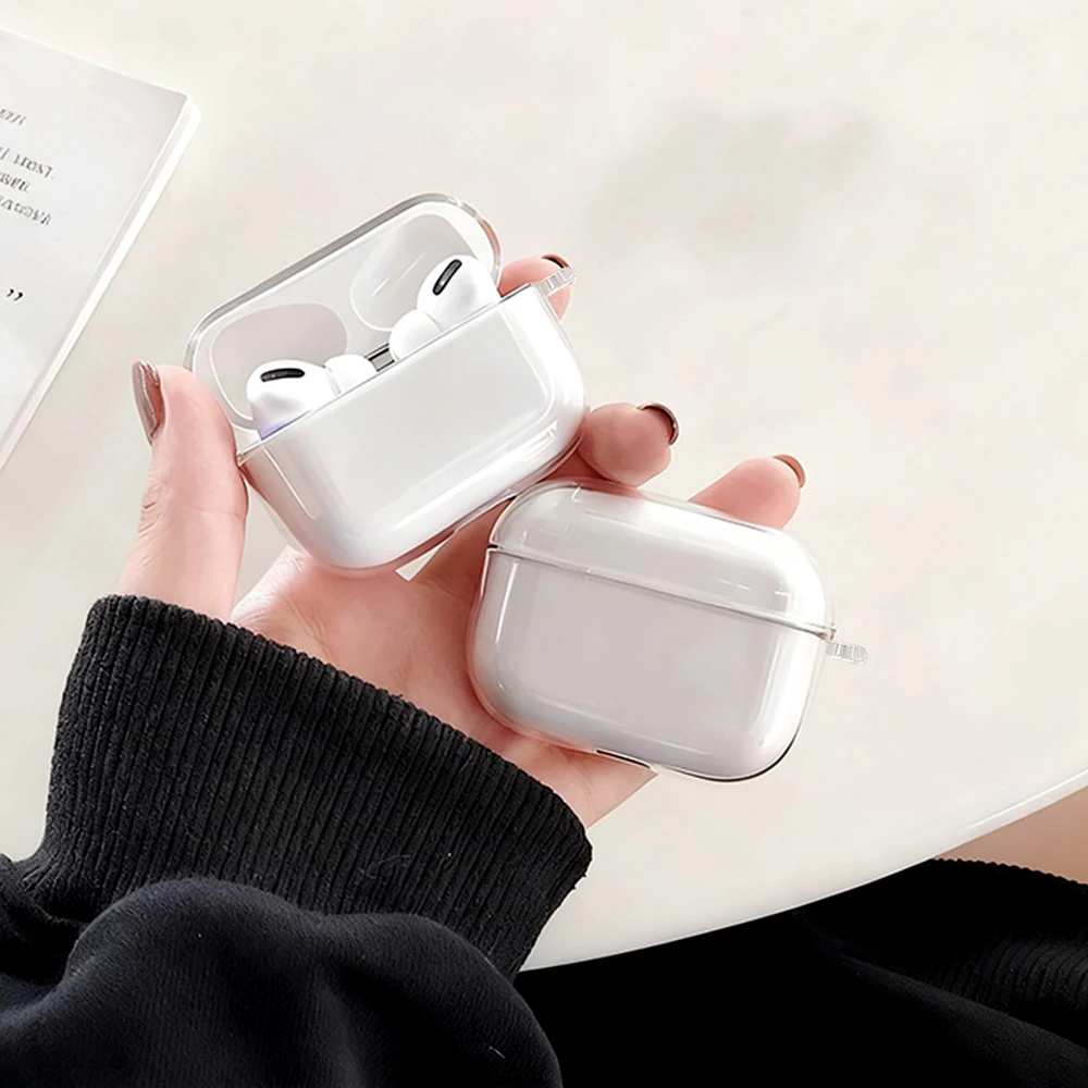 Klare, weiche TPU-Kopfhörerhülle für Airpods Pro 3 Pro 2 Pro, stoßfest für Airpods 4 3 2 1, Bluetooth Wireless Kopfhörerhülle, einfarbig – Detail 9