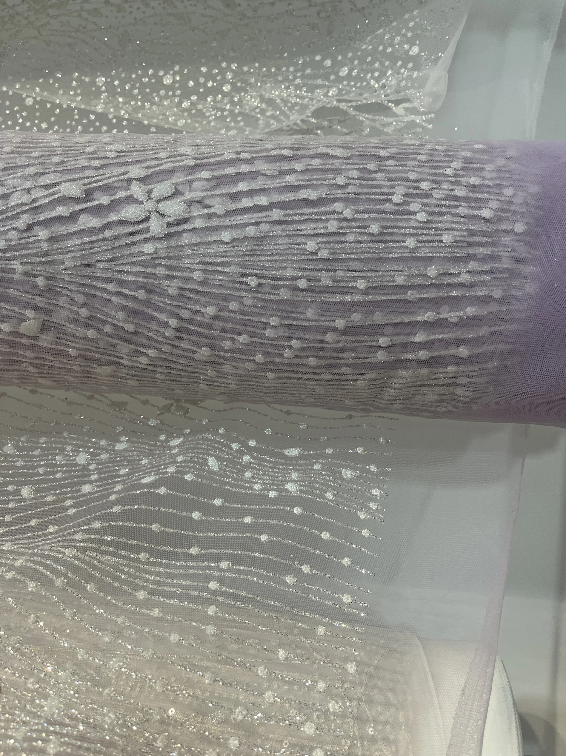 Cospargere paillettes argento rami di fiori maglia cucire abiti da sposa abiti da sera tessuti di pizzo moda accessori fai da te fatti a mano