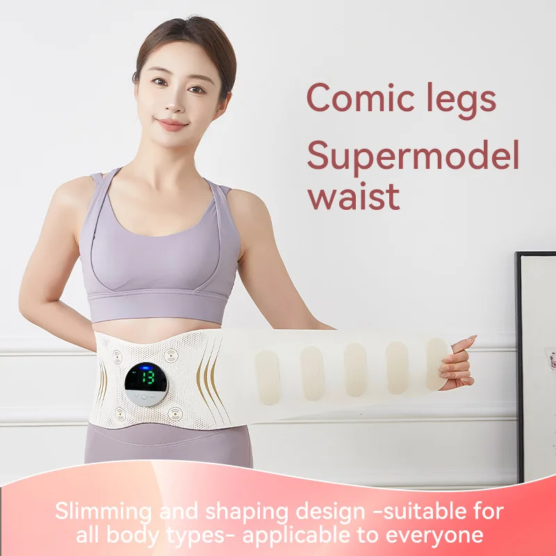 Microcurrent Electric Pulse Massage Belt with Heating Function, Portable Multifunctional Waist Abdomen Care Tool