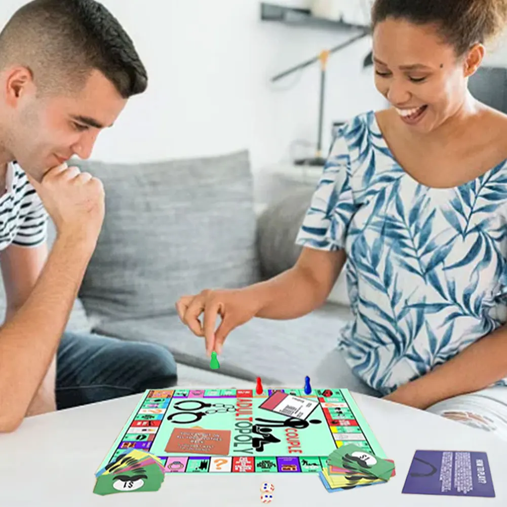لعبة Adultopoly Board للزوجين للبالغين، لعبة Opoly Board، لعبة محمولة للزوجين، لعبة لوحية ترفيهية، هدايا عيد الحب له