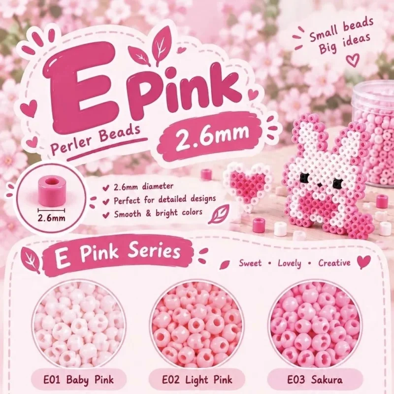 Color Cards Fuse Beads Bulk – 2000pcs 2.6mm Hama Perler Beads, Preschool Craft Essential, Puzzle Beads for Beautiful DIY