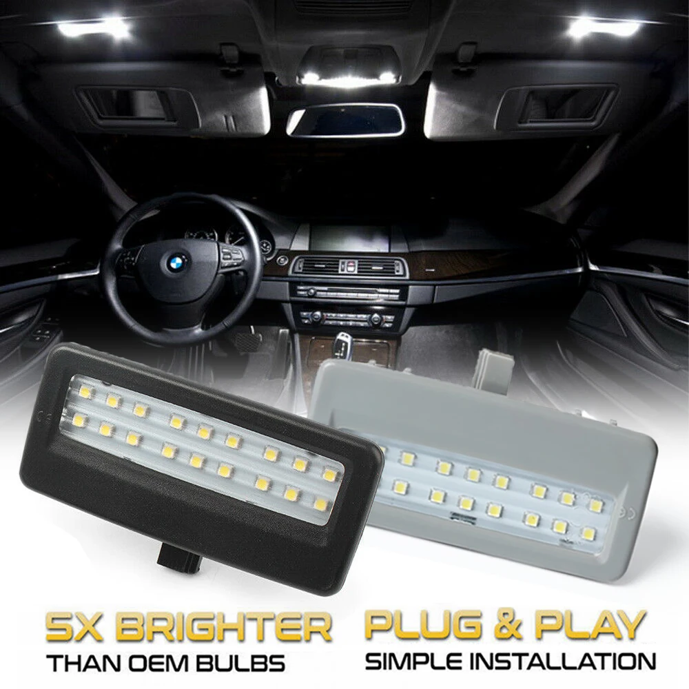 

2Pcs LED Sun Visor Vanity Mirror Lamp For BWM 5 7 series F07 F10 F11 F01 F02 F03 F04 Reading Lights Error free（OEM 63319163766）