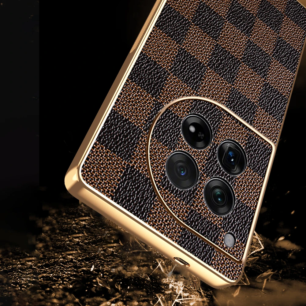 Busi Sle ليوبارد الشطرنج نمط حافظة جلدية ل Oneplus 13 12 11 T R Nord CE 4 3 Ace 5 4 3 2 Pro V الراقية غطاء وقائي