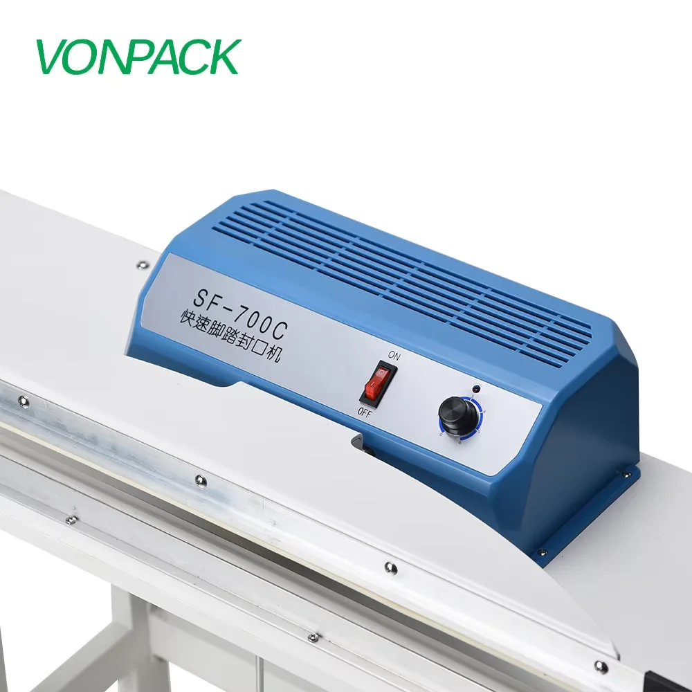 VONPACK SF-700C سعر المصنع سدادة حرارية آلة سدادة الحديد آلة الختم العمودي شون كيس آلة تعبئة الأكياس الغذائية