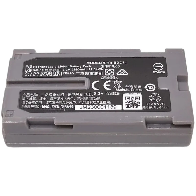 

New 7.2V 2993mAh BDC71 Li-Ion Battery e for GM-52 Total Station BDC71