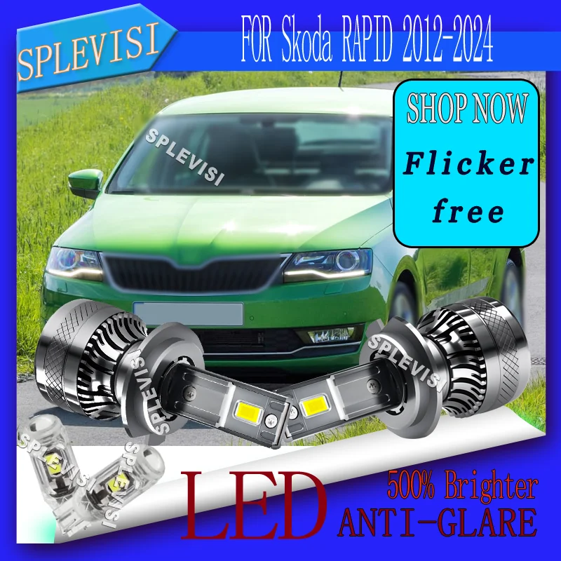 

No Flicker Brighter Than Halogen Bulbs Low Beam Bulbs For Skoda RAPID 2012 2013 2014 2015 2016 20107 2018 2019 2020 2021-2024