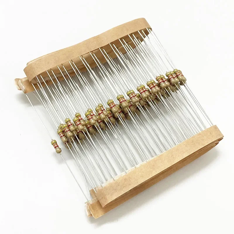 100PCS 1/4W Carbon Film Resistor 5% 0 Euro 1R 10R 100R 1K 2K 5.1K 10K 20K 100K 1M