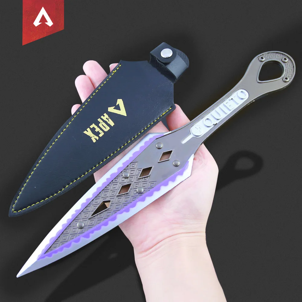 30cm Apex Legends Heirloom Wraith Heirloom Kunai with Sheath Keychain Game Peripherals Kunai Sword with Luminous Effect Gift Toy