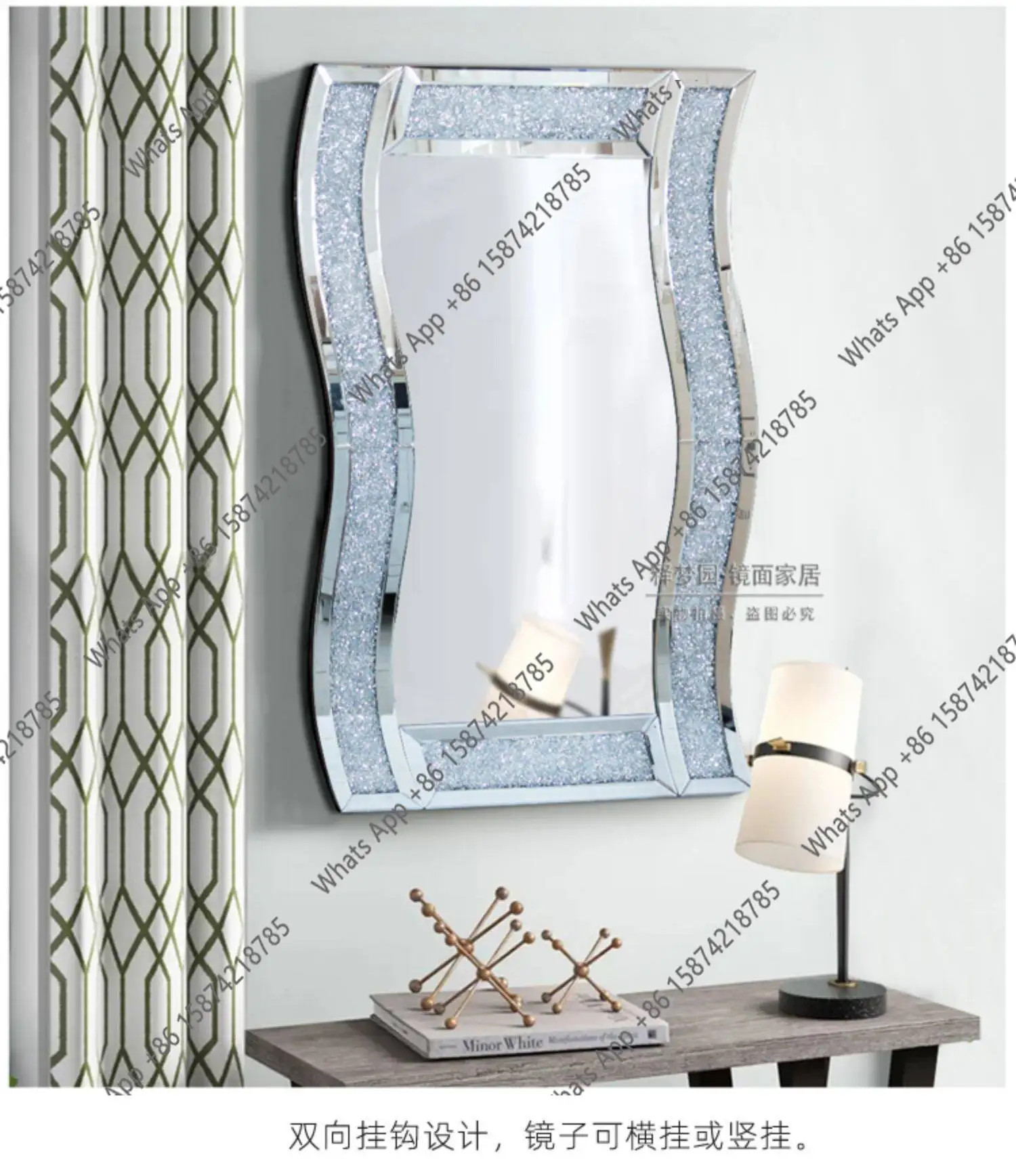 Personalized and creative home wall decoration wall decoration mirror, European bathroom vanity mirror