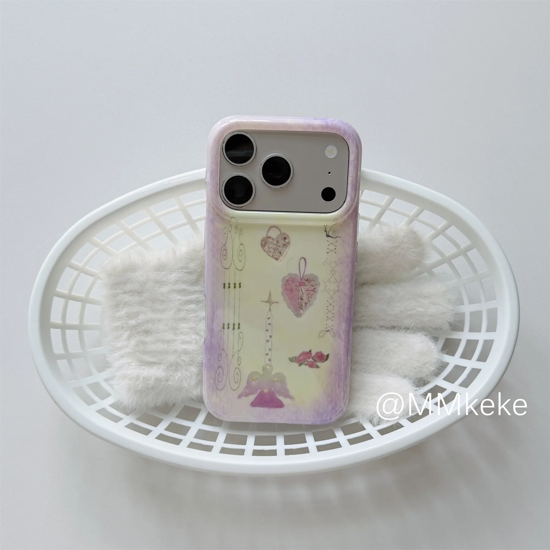 한국 인스타일 퍼플 러브 스왈로우 스파클링 다이아몬드  - Phone Cases Purple 리뷰 및 가격