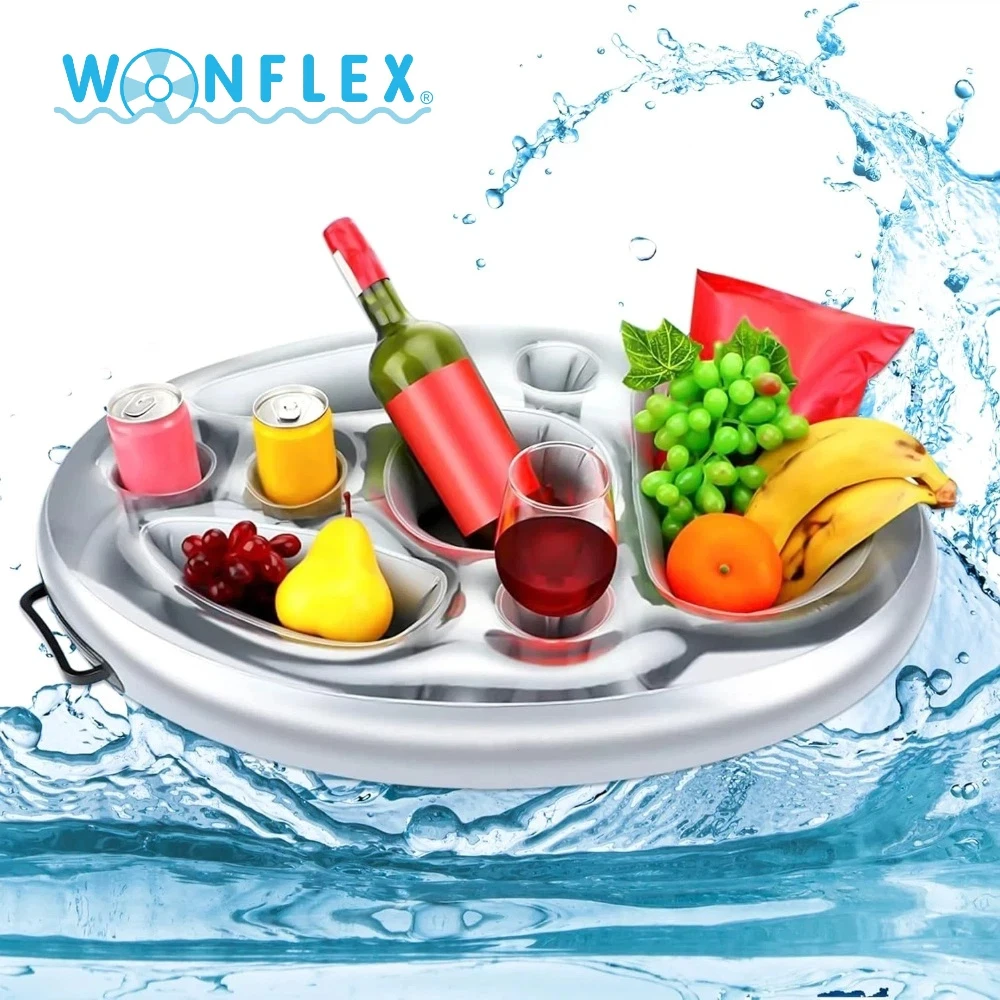 Piscina, playa, juego de natación, fiesta familiar, bandeja para bebidas de cerveza, accesorio de juguete, bandeja Rectangular de plástico versátil para diversión al aire libre