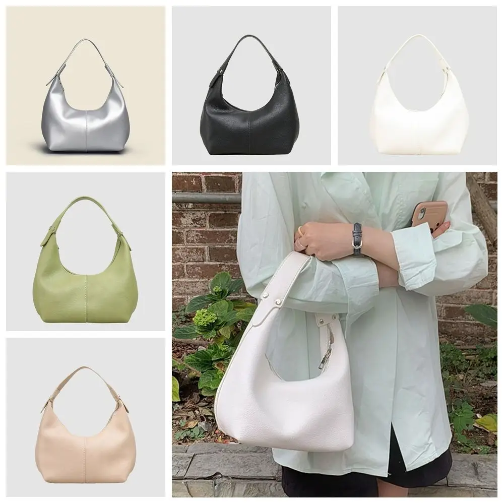 

Большая вместительная сумка на плечо с узором личи, однотонная сумка для пельменей из искусственной кожи в корейском стиле, модный дизайн, сумка во французском стиле