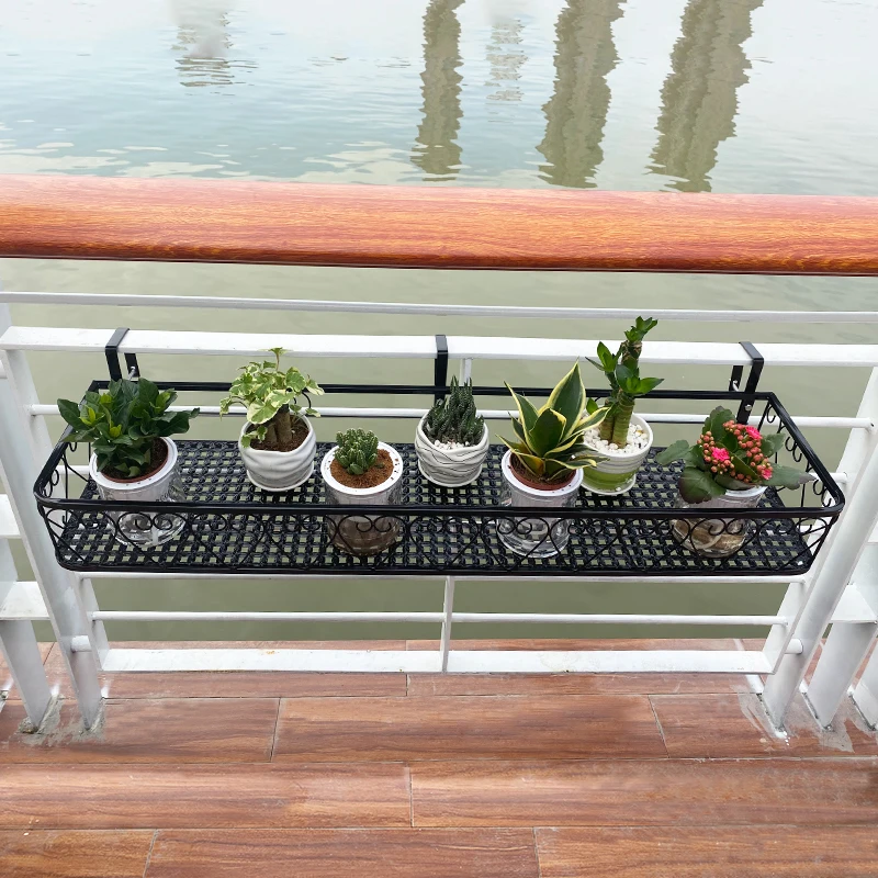 

Flower rack Balcony hanging guardrail Window sill pot bracket Hanging pot rack Succulent wrought iron rack
