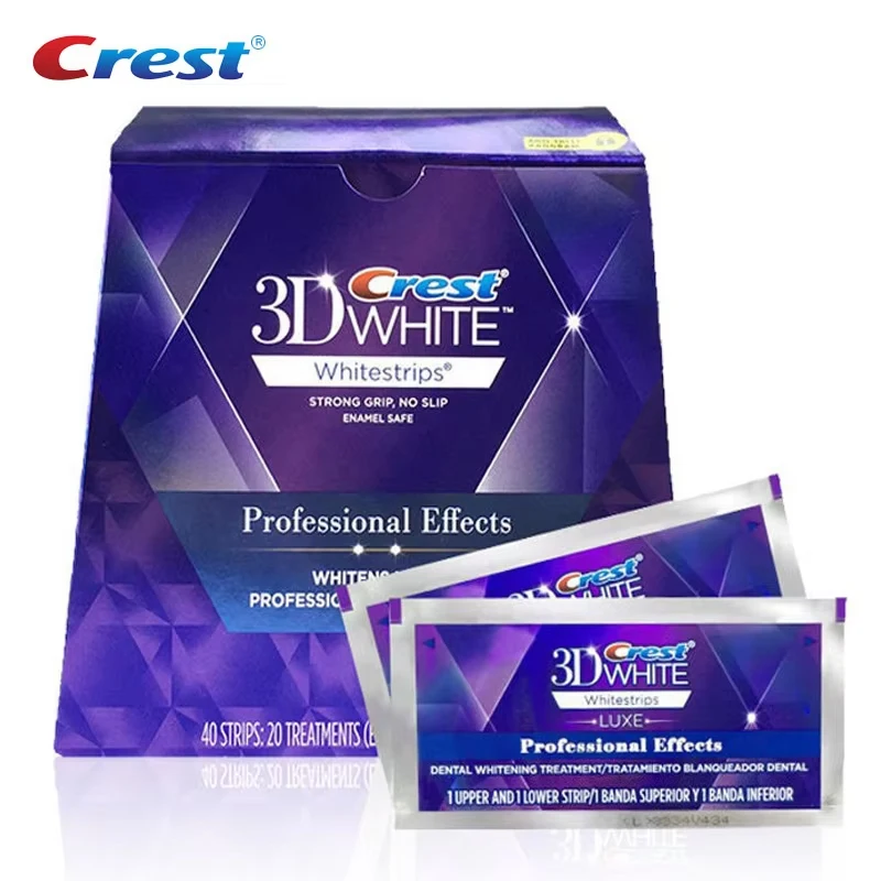 Tiras Blanqueadoras de Dientes Crest 3D White Luxe, Efectos Profesionales, Tratamiento Dental para Blanquear los Dientes, Blanqueamiento Dental
