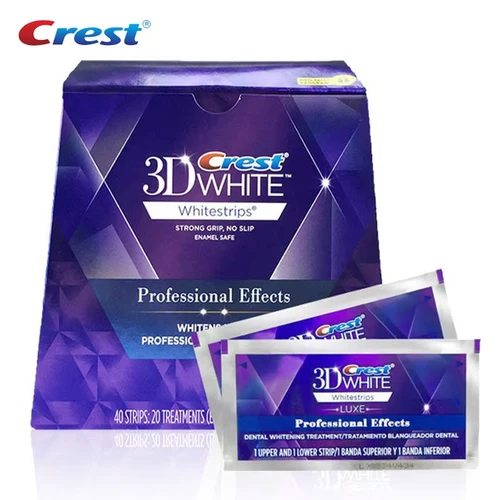 Imagen 1 del producto Tiras Blanqueadoras de Dientes Crest 3D White Luxe, Efectos Profesionales, Tratamiento Dental para Blanquear los Dientes, Blanqueamiento Dental