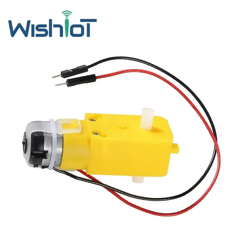 4PCS TT Gear Motor 3-6V 200RPM Dual Shaft 1:48 Ratio with 2.54mm Wires for Arduino DIY Smart Car Robot RC STEM Projects