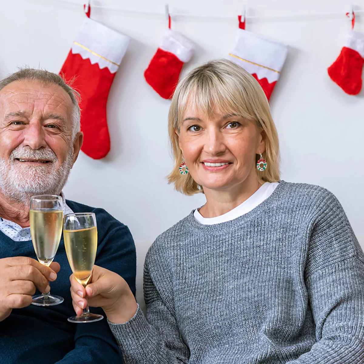 

Christmas Earrings For Women Hypoallergenic Alloy Durable Fashion Jewelry Gift Xmas Ear Dangler Cartoon Metal