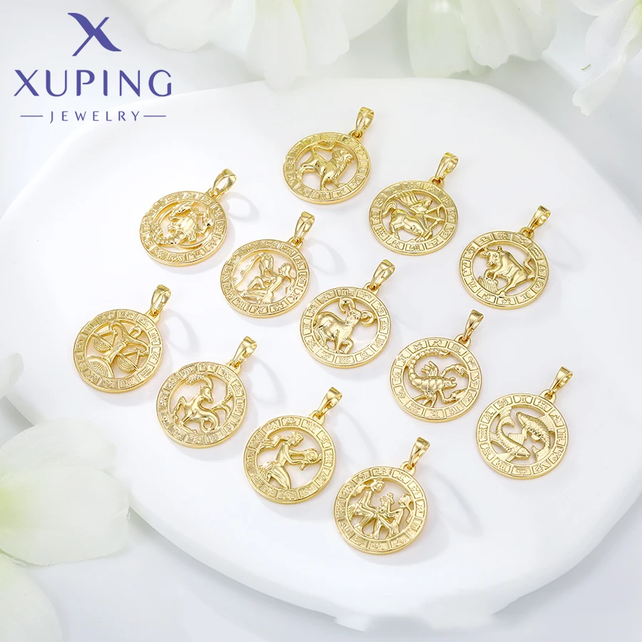 

Xuping Jewelry New Arrival Gold Color Plated 12 Constellations Pendant Necklace for Women Girls Exquisite Gift X000813416